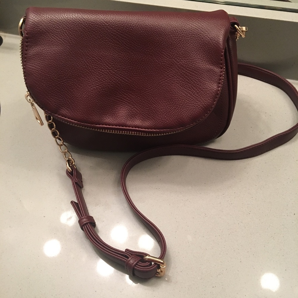 Burgundy Cross-body Purse